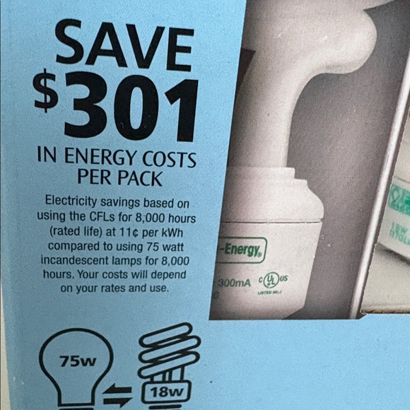 NWOT Daylight Energy Efficient Light Bulbs - 6 Pack - Picture 2 of 5